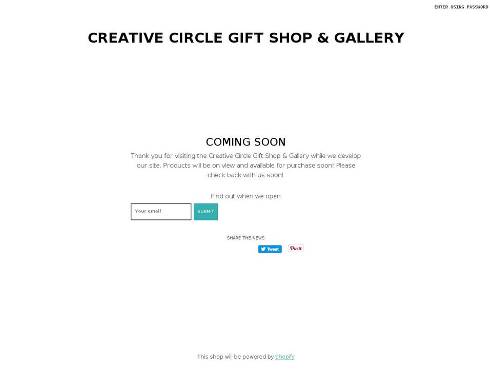 creativecirclegiftshop.com — Shopify storefront screenshot
