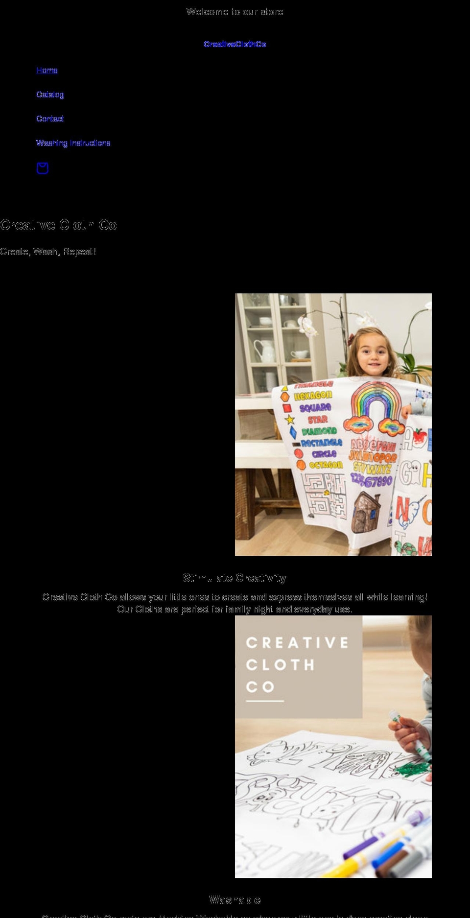 creativeclothco.com shopify website screenshot