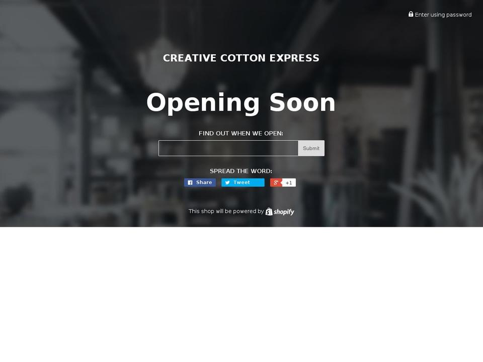 creativecottonexpress.com shopify website screenshot