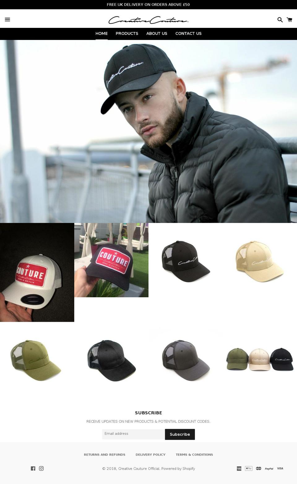 creativecoutureofficial.com — Shopify storefront screenshot