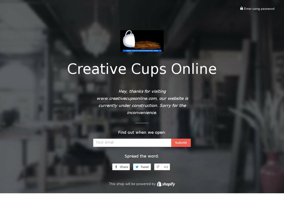 creativecupsonline.com — Shopify storefront screenshot