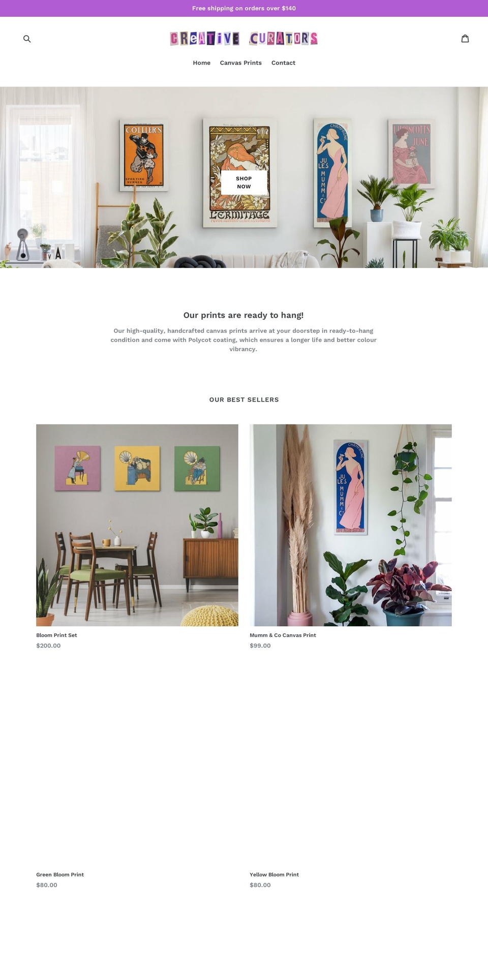 creativecurators.com.au shopify website screenshot