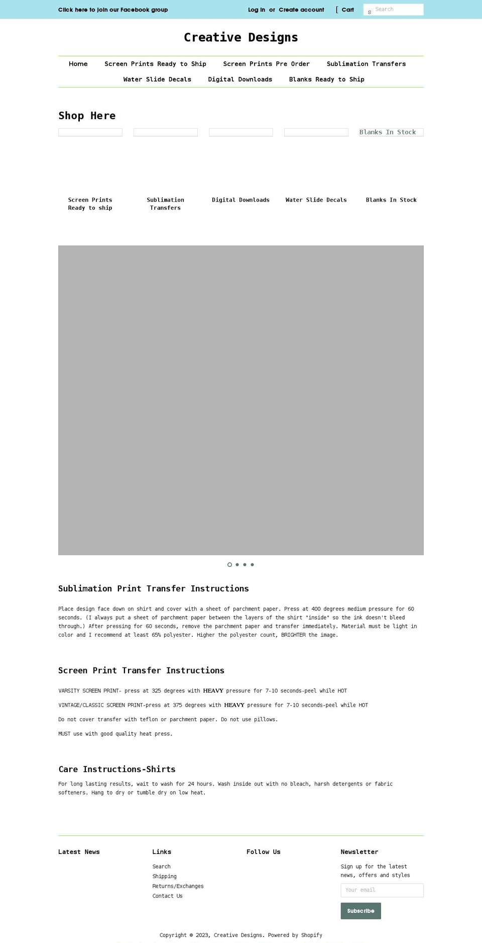 creativedesignstogo.com shopify website screenshot