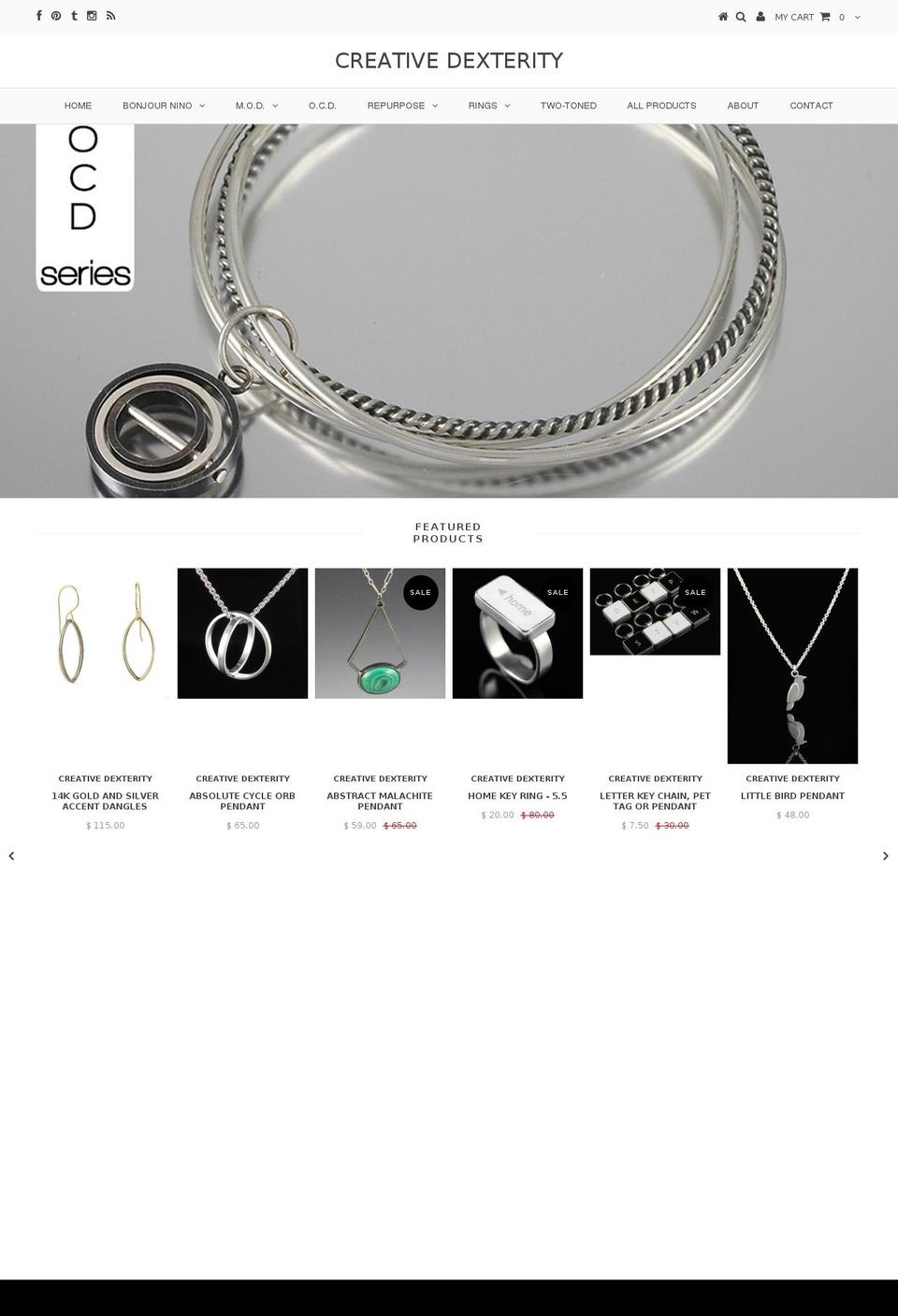creativedexterity.com shopify website screenshot