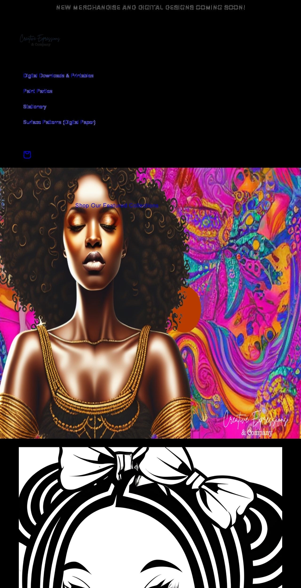 creativeexpressionsandco.com shopify website screenshot