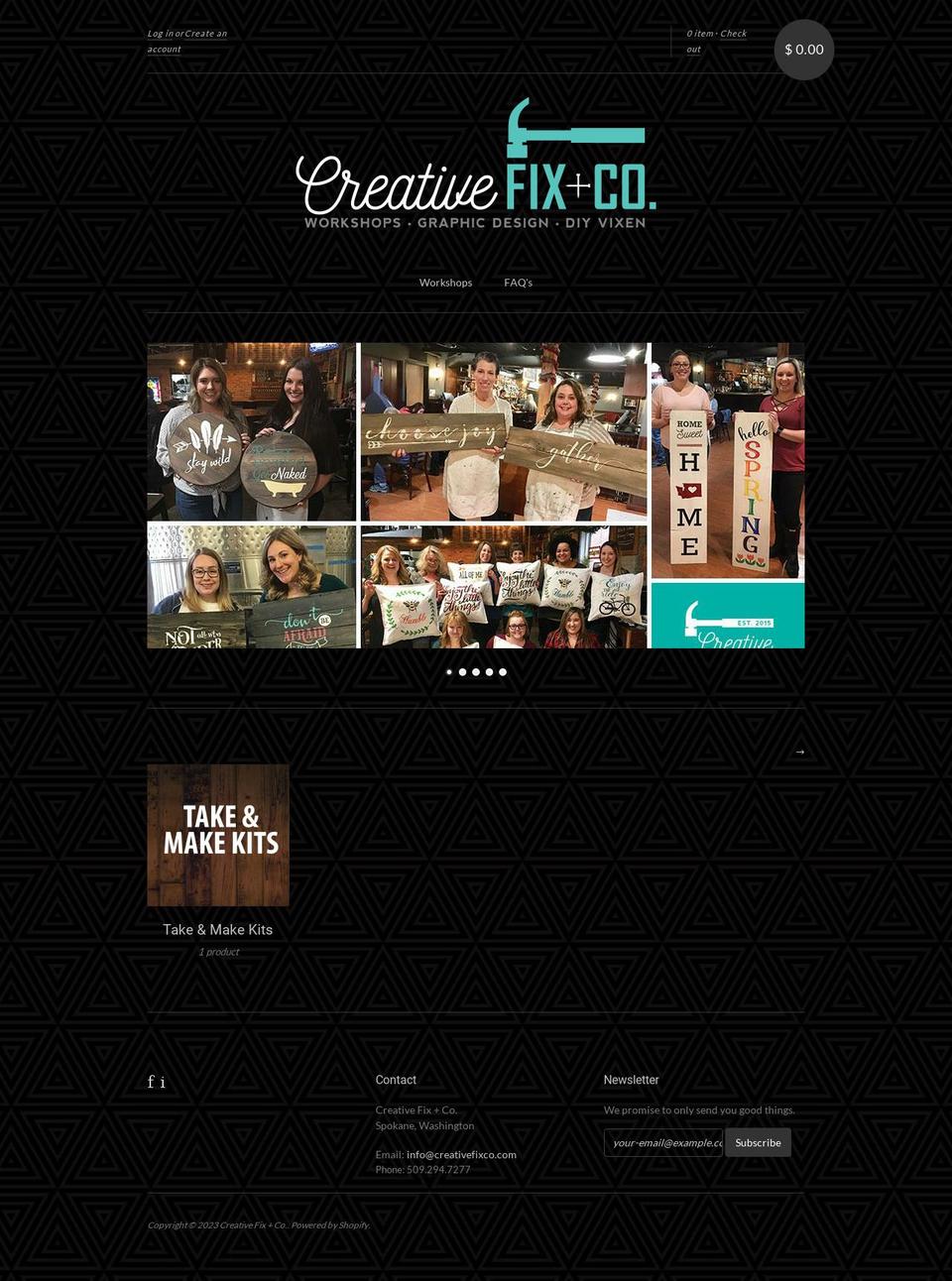 creativefixco.com — Shopify storefront screenshot