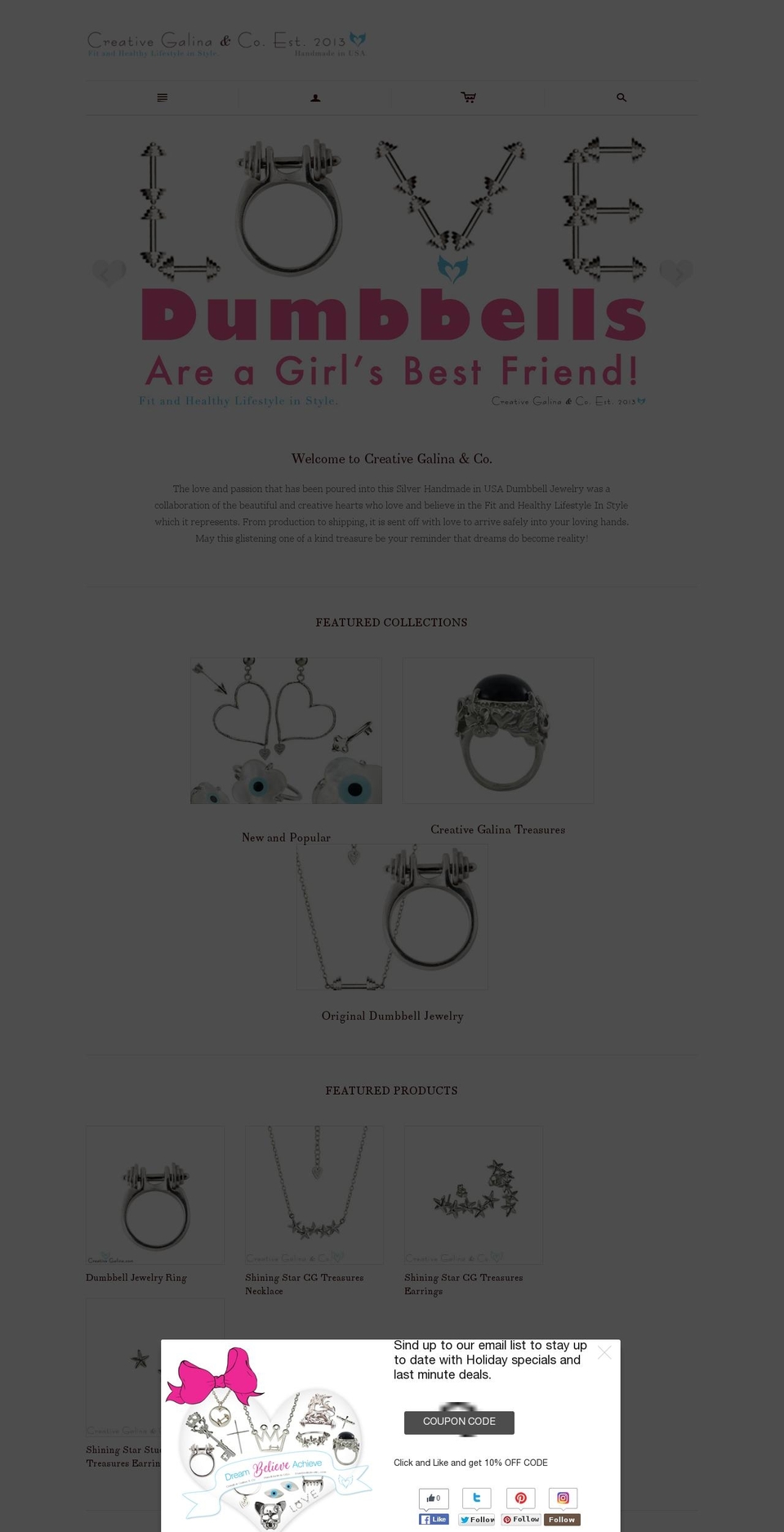 creativegalina.com shopify website screenshot