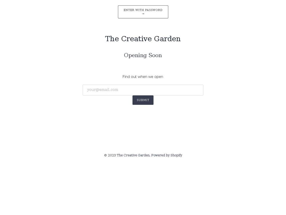 creativegarden.com shopify website screenshot
