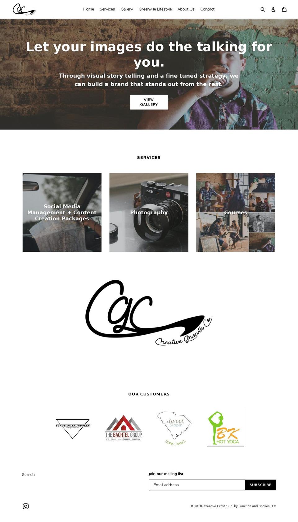 creativegrowthco.com shopify website screenshot