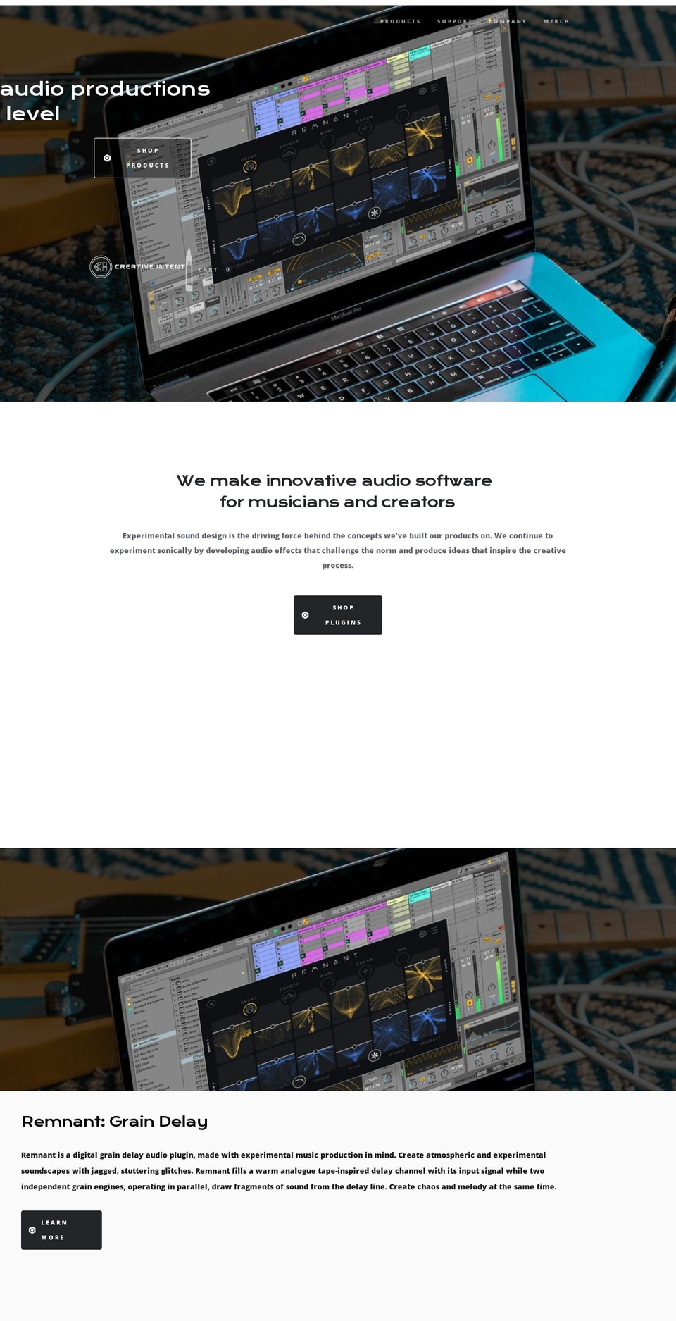 creativeintent.co shopify website screenshot