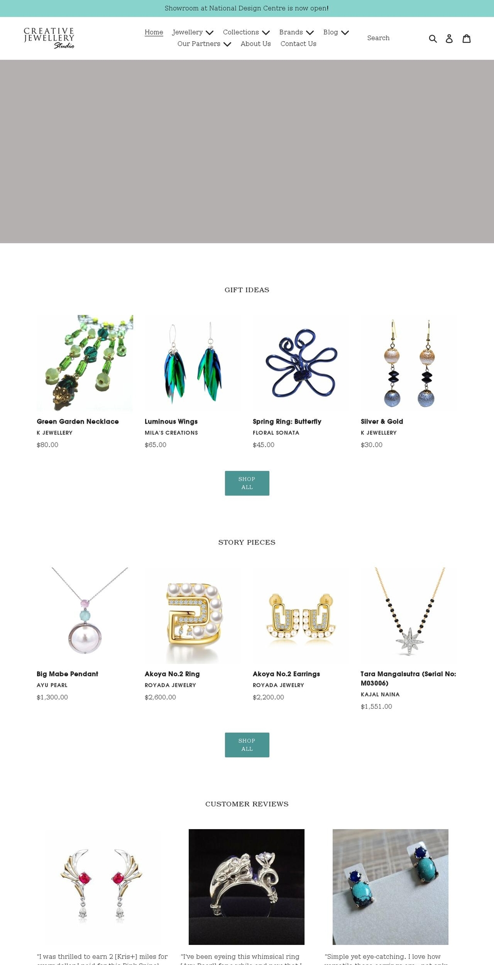 creativejewelrystudio.com shopify website screenshot