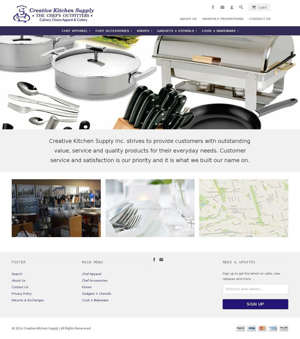 creativekitchensupply.ca shopify website screenshot