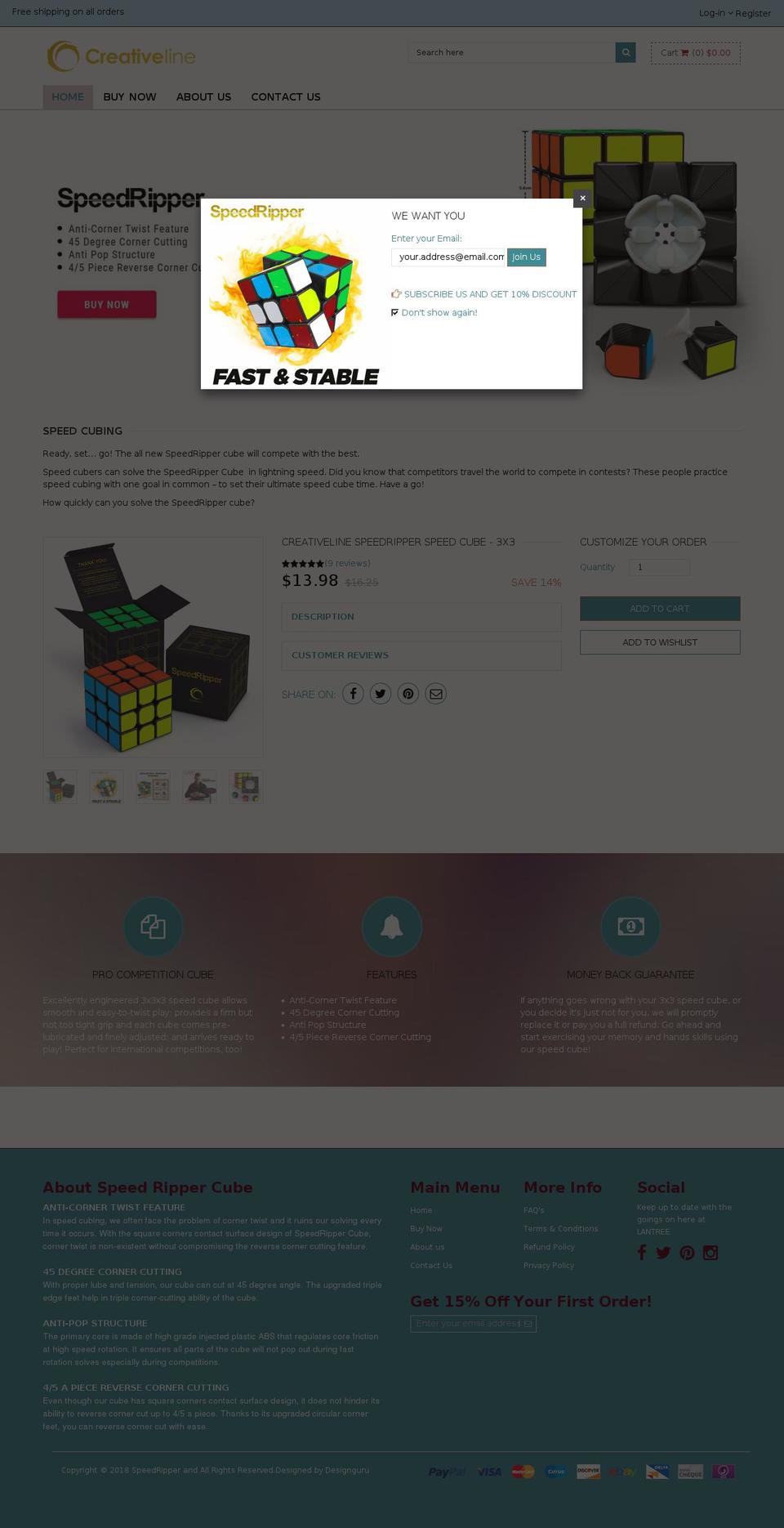 FINAL THEME Shopify theme site example creativeline.com