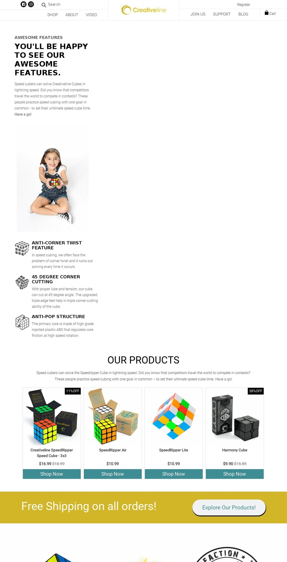 speedripper Shopify theme site example creativelinetoys.com