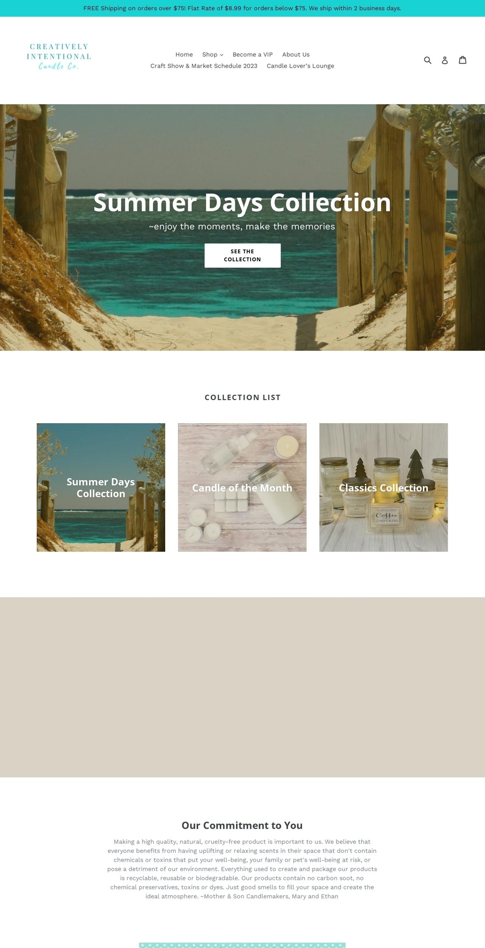creativelyintentional.com shopify website screenshot