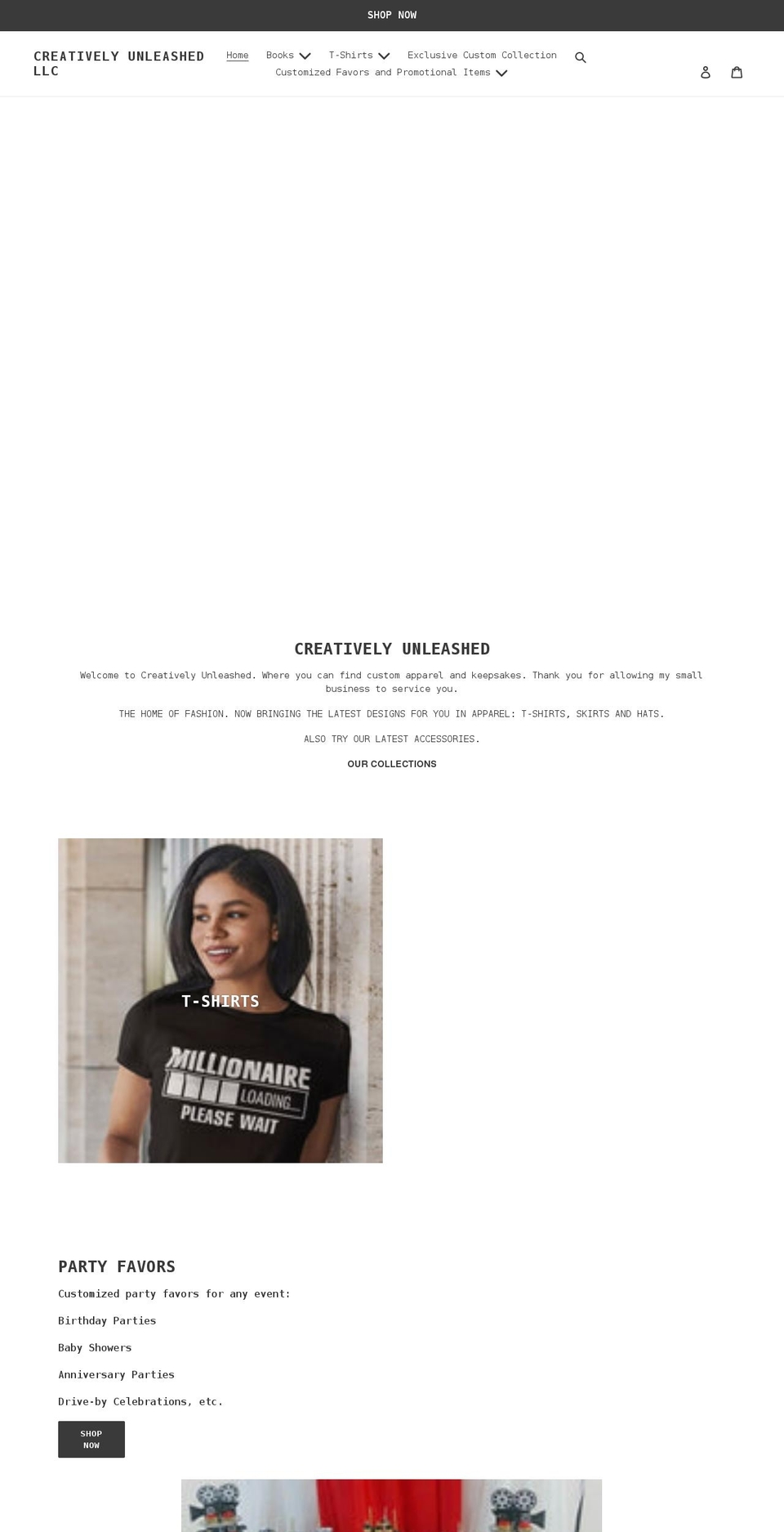 creativelyunleashed.com shopify website screenshot