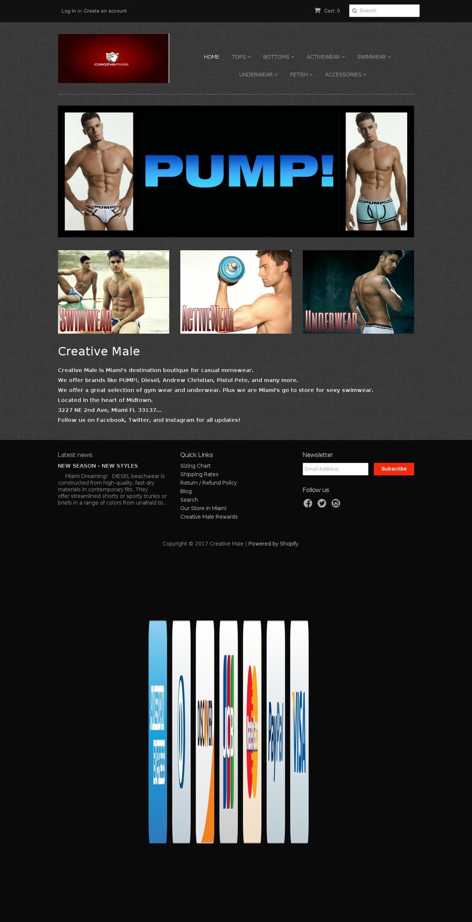 creativemale.com shopify website screenshot