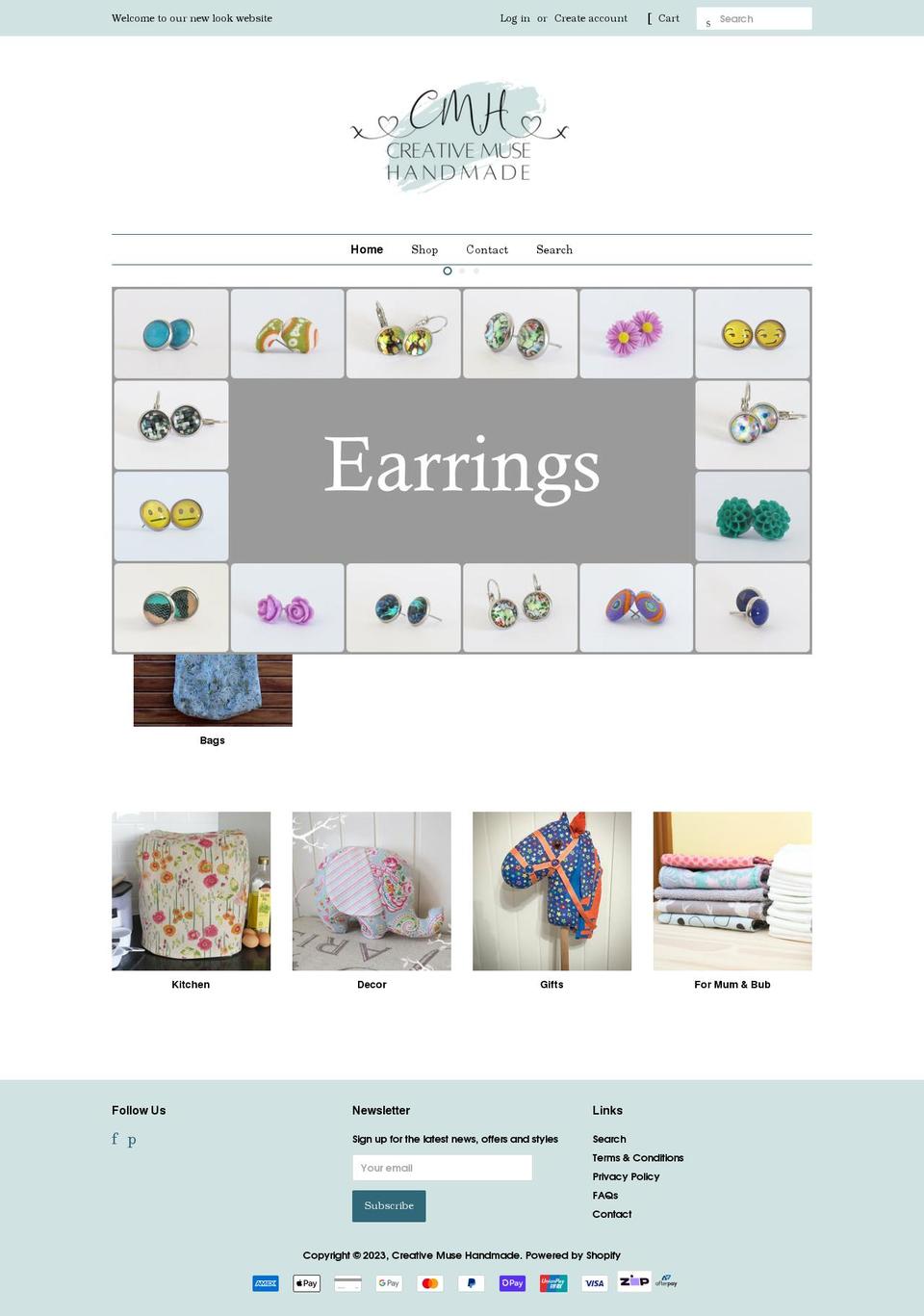 creativemusehandmade.com.au shopify website screenshot