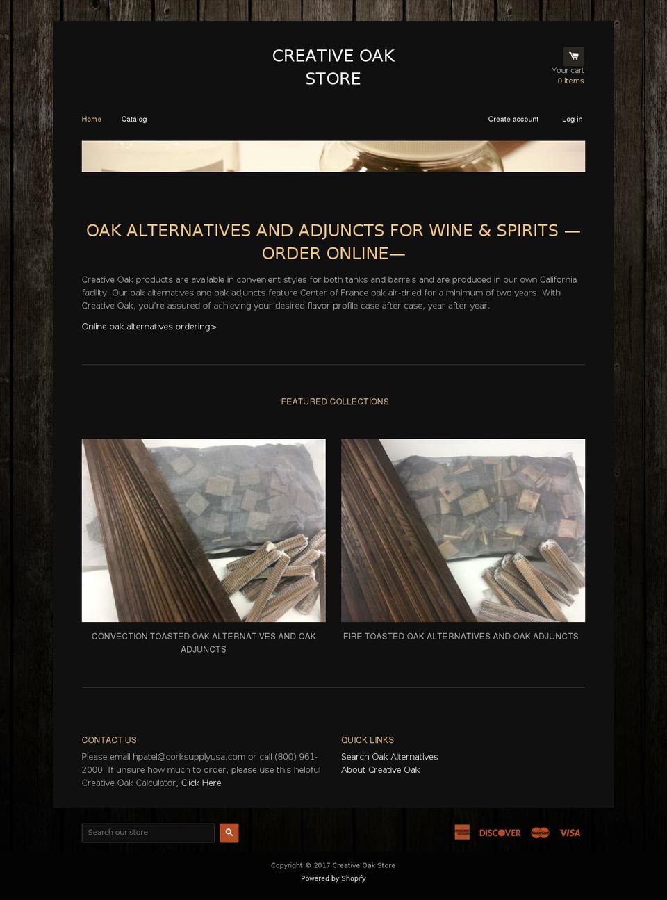 creativeoakstore.com shopify website screenshot