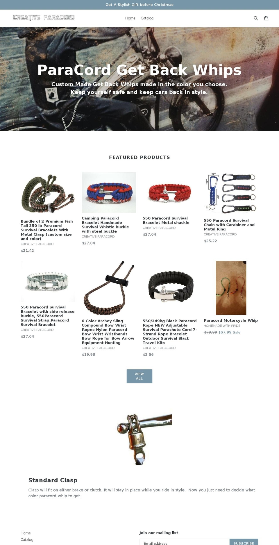 creativeparacord.com — Shopify storefront screenshot