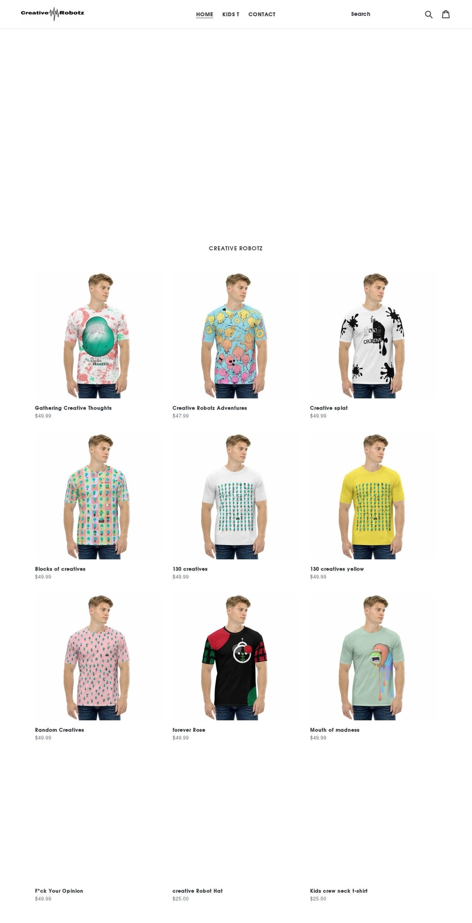 creativerobotz.com shopify website screenshot