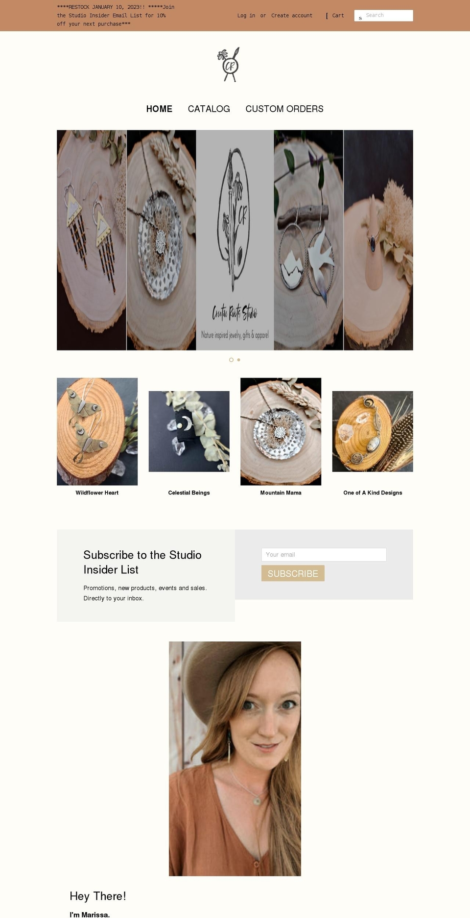 creativerootsshop.com shopify website screenshot