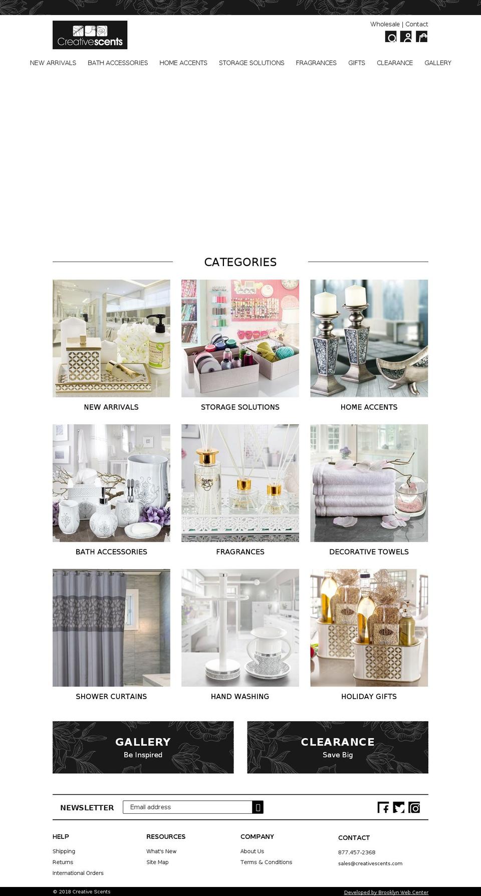 creativescents.net shopify website screenshot
