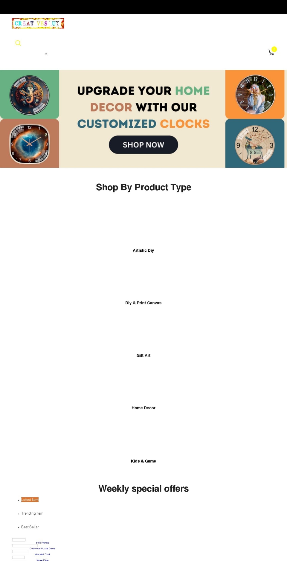 creativeshut.com shopify website screenshot