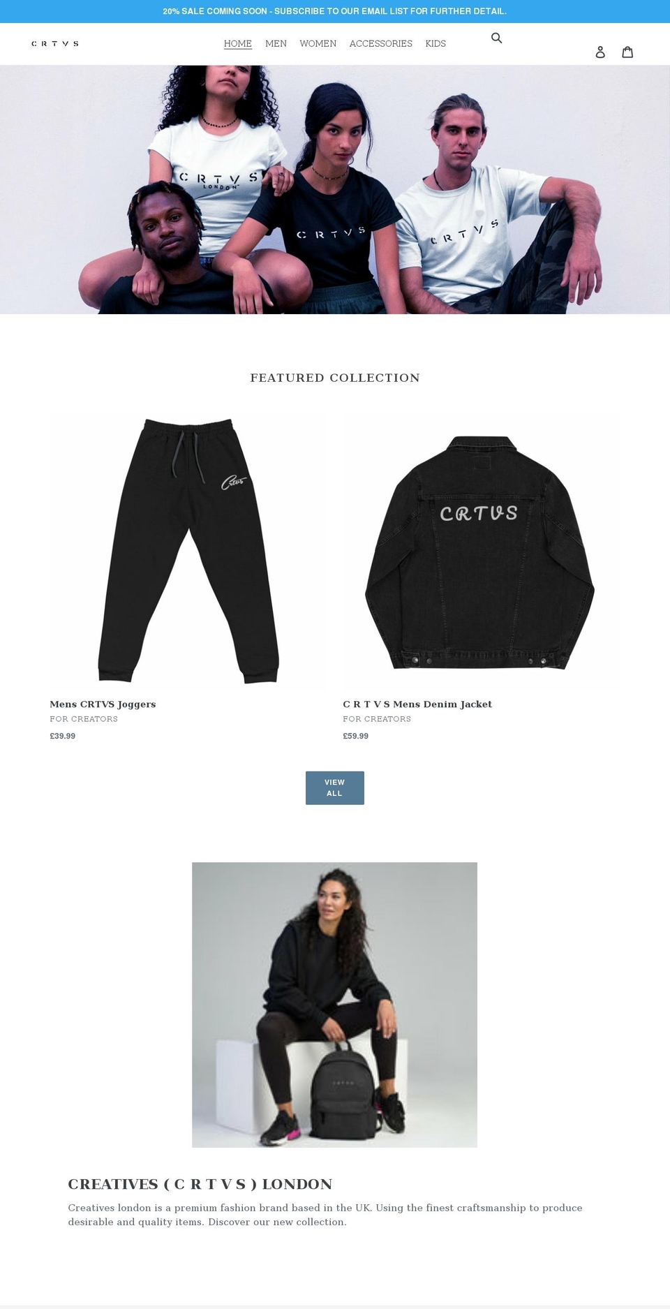 creativeslondon.com shopify website screenshot