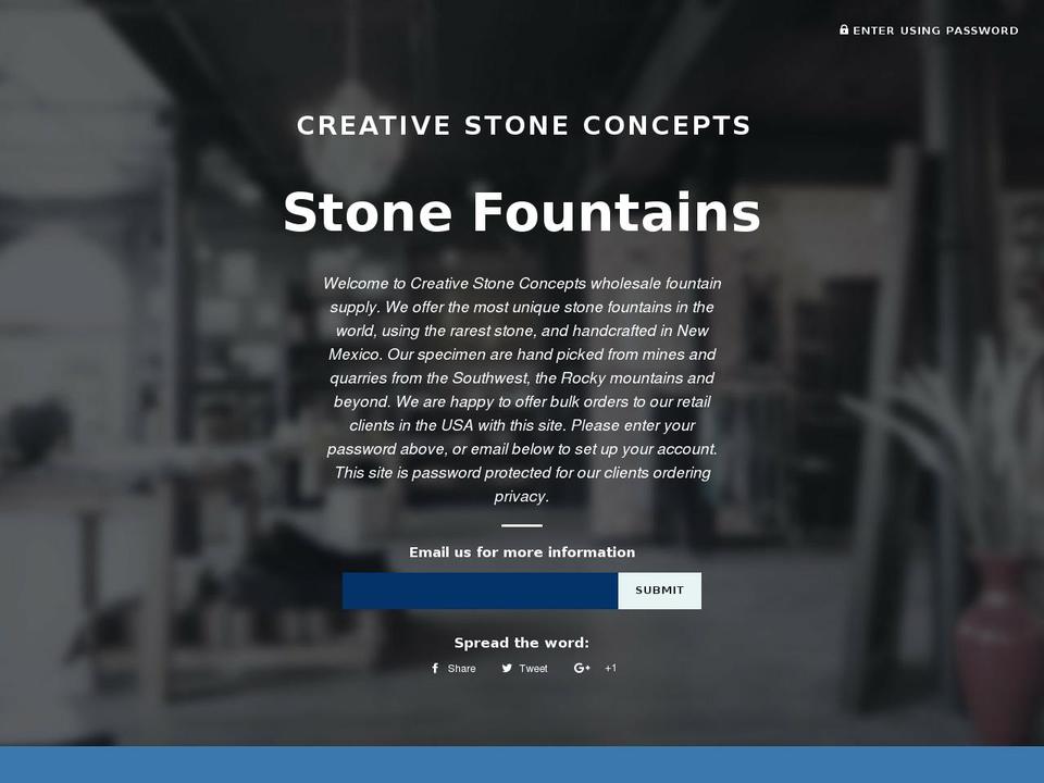 creativestoneconcepts.rocks shopify website screenshot