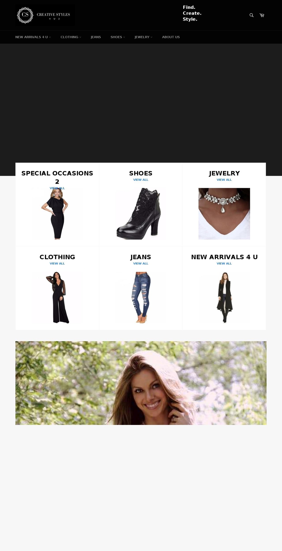 creativestyles4u2.com shopify website screenshot