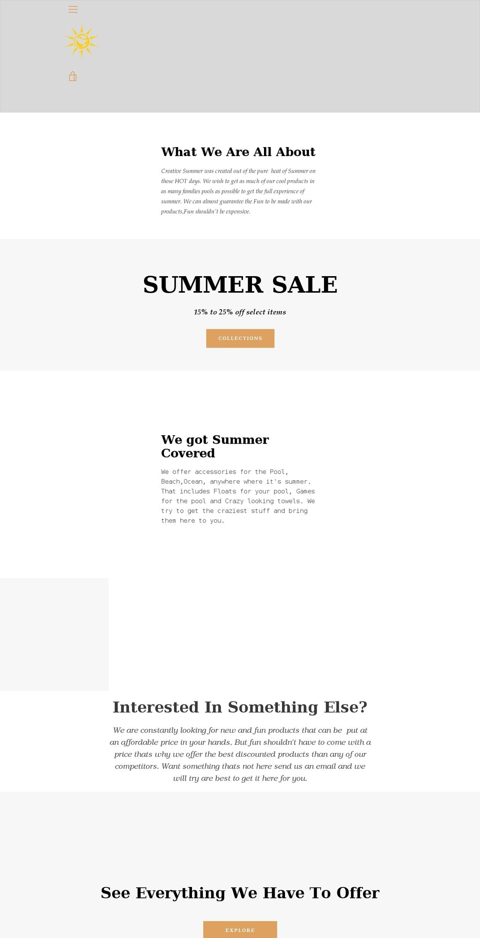 Creative Shopify theme site example creativesummers.com