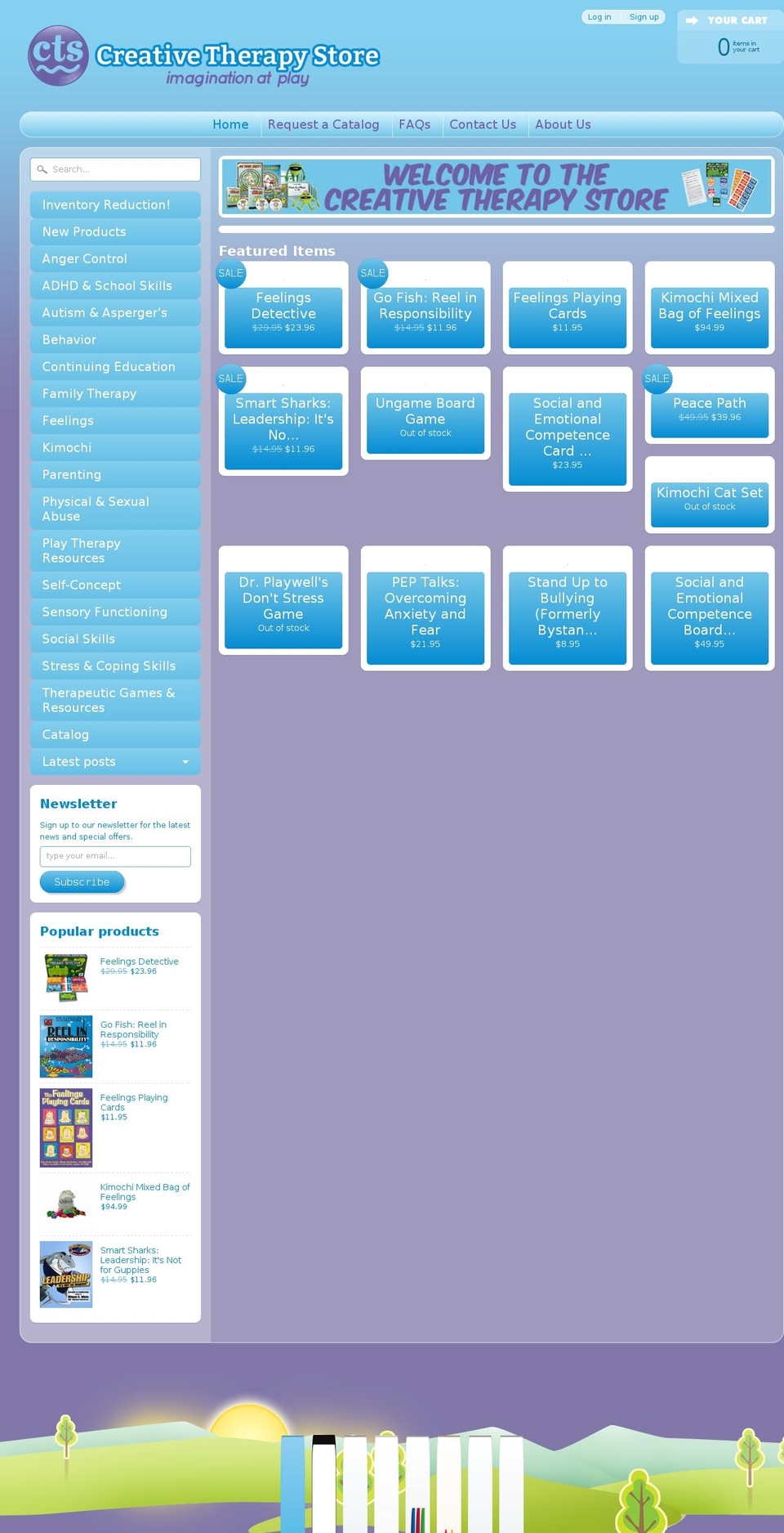 creativetherapystore.com shopify website screenshot