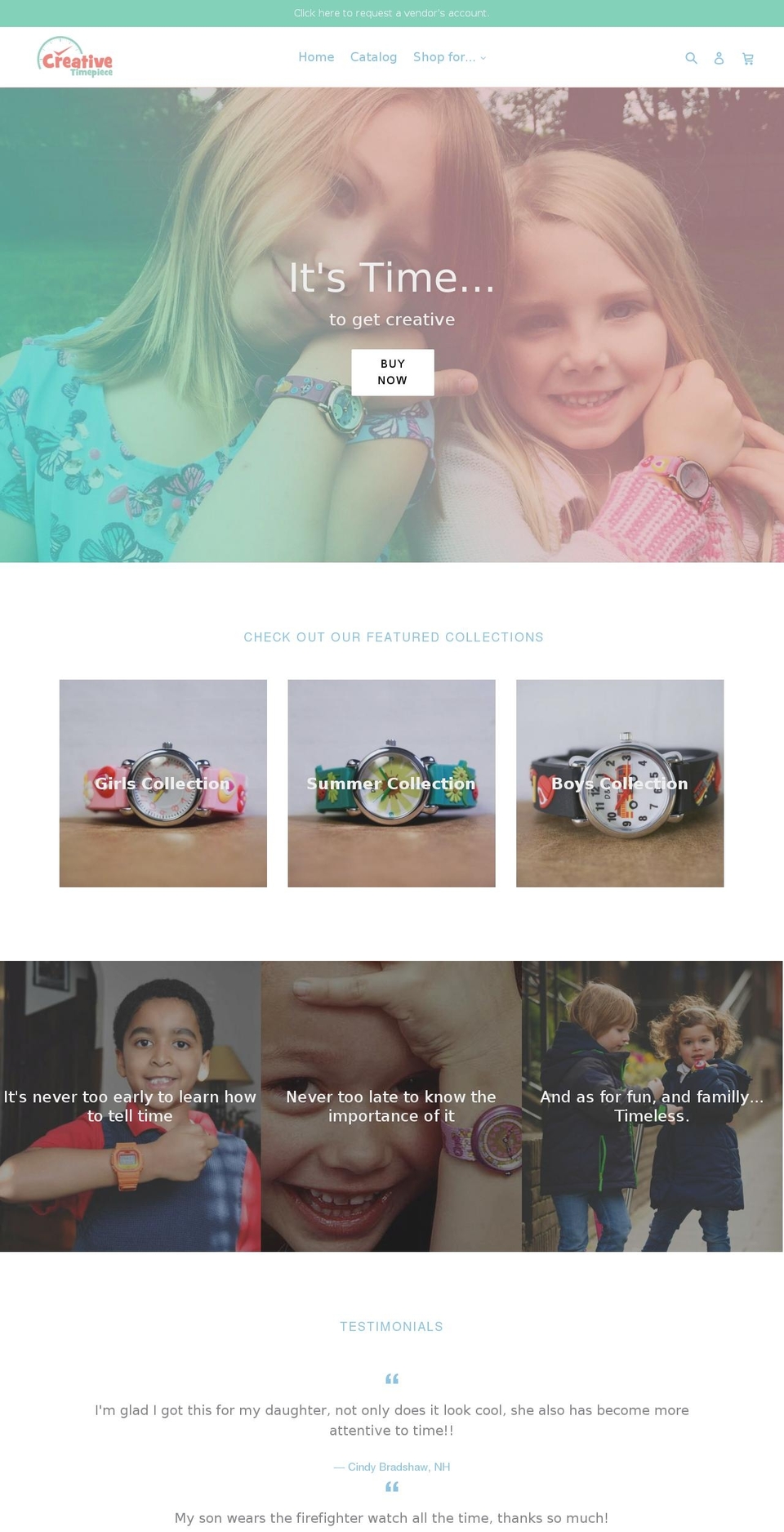 creativetimepiece.com shopify website screenshot