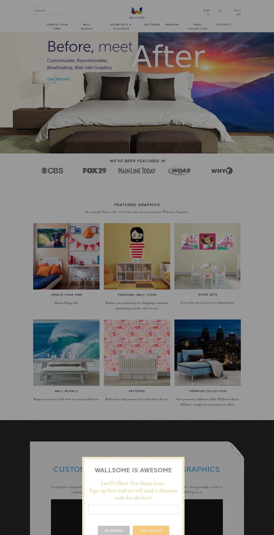 creativewallgraphics.net shopify website screenshot
