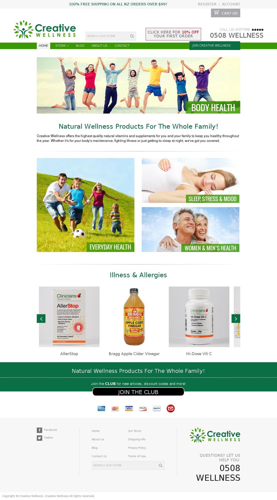 proven-profitable-theme-v8-8 Shopify theme site example creativewellness.co.nz