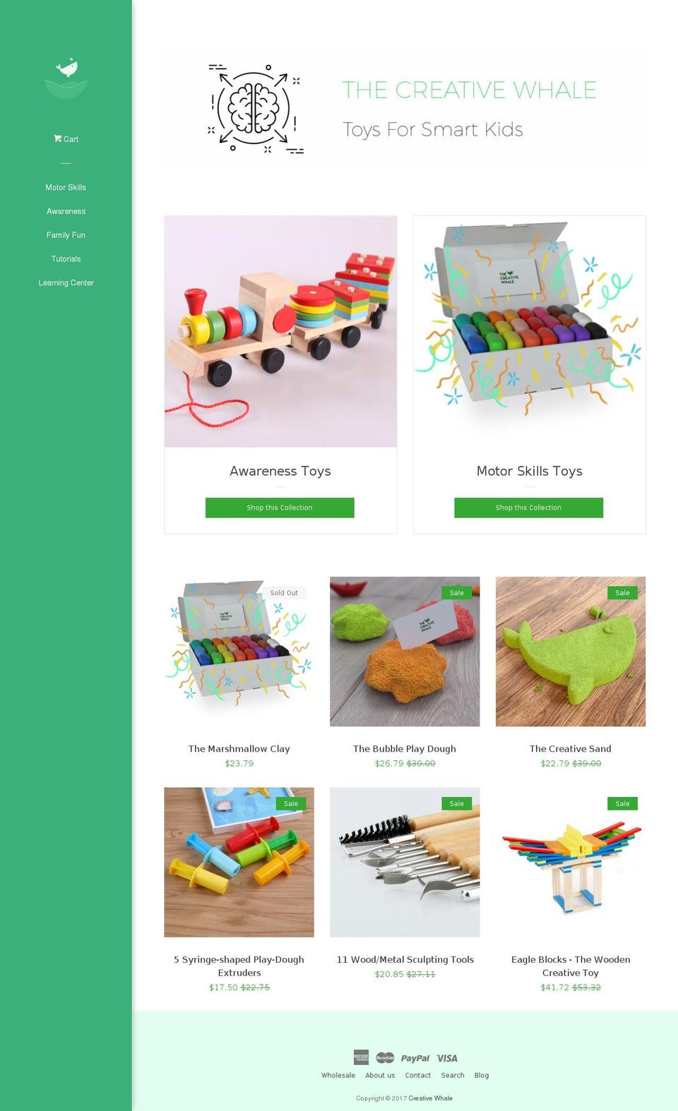 creativewhale.com shopify website screenshot