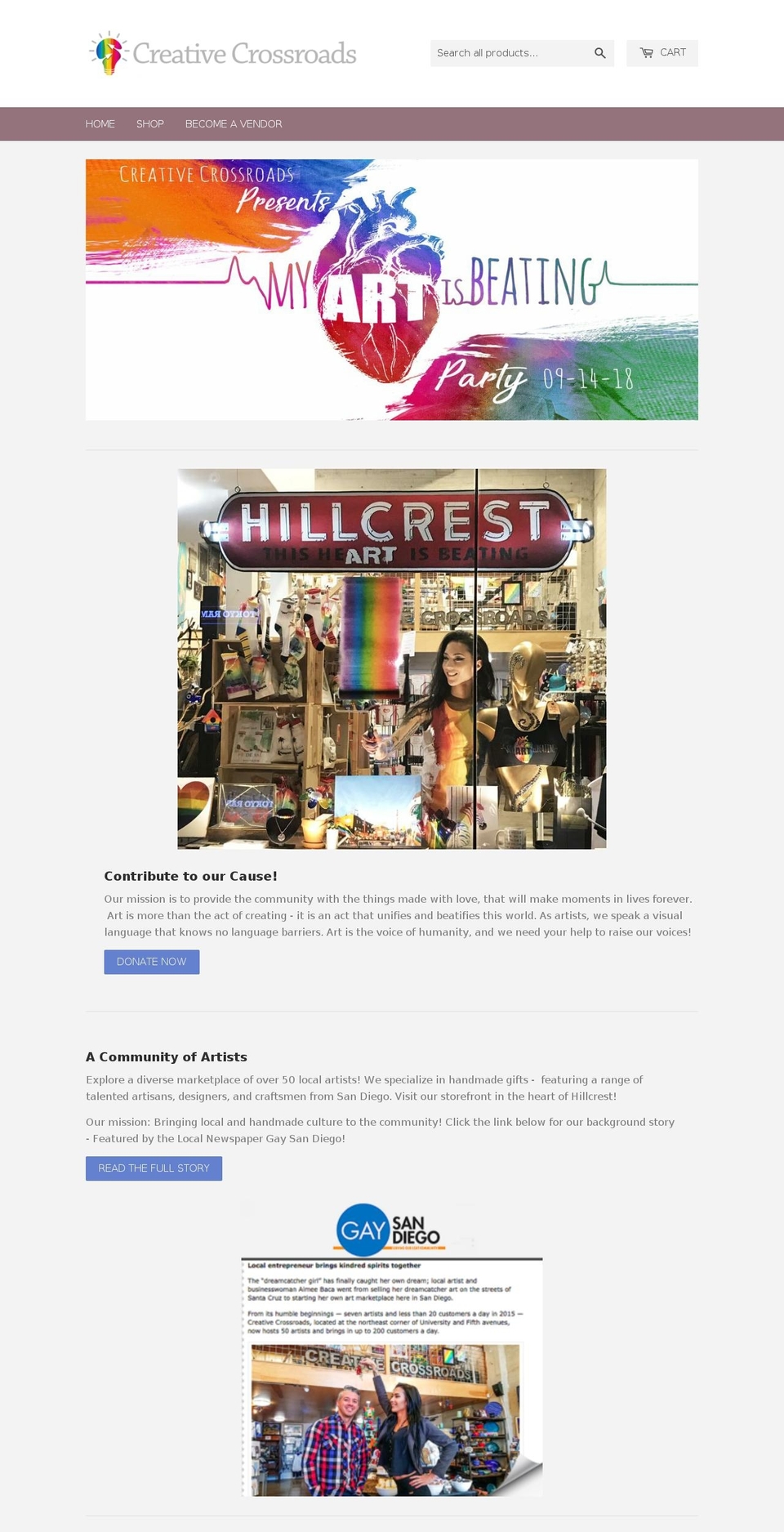creativexroads.com shopify website screenshot