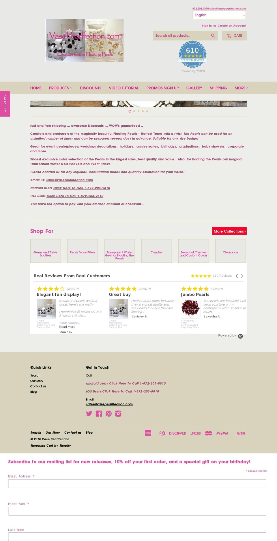 creators-of-the-floating-pearls.com shopify website screenshot