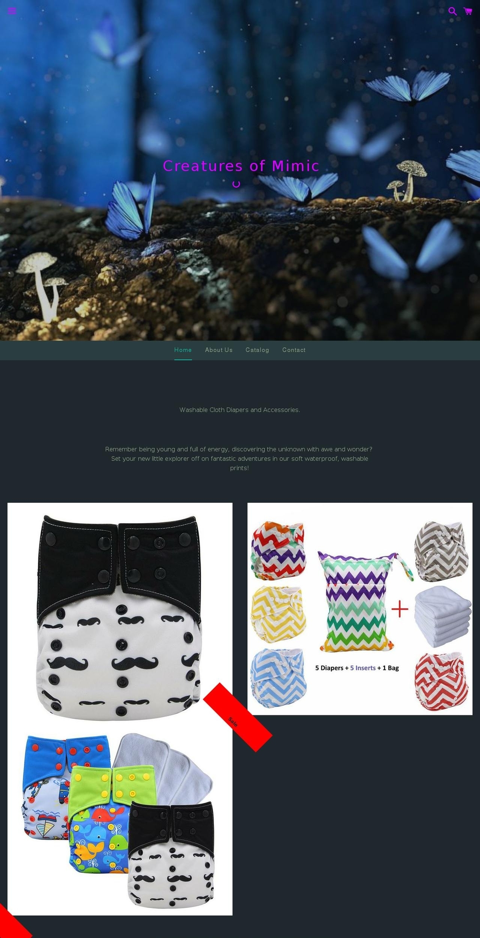 creaturesofmimic.com — Shopify storefront screenshot