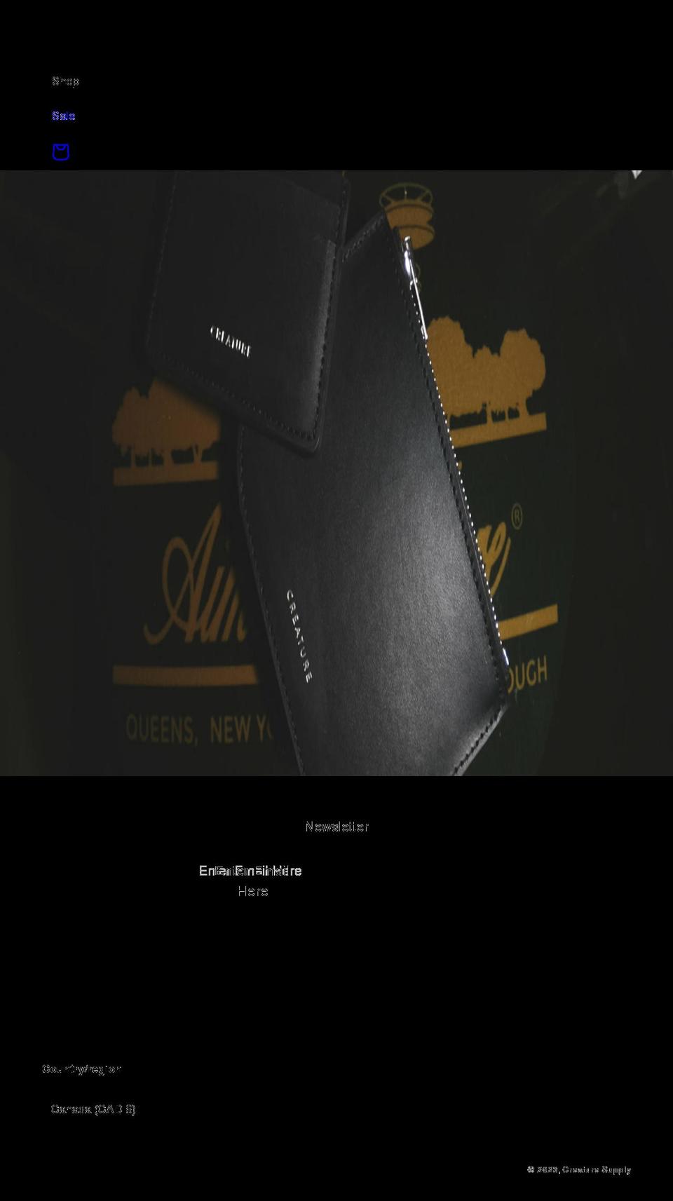 creaturesupply.com shopify website screenshot