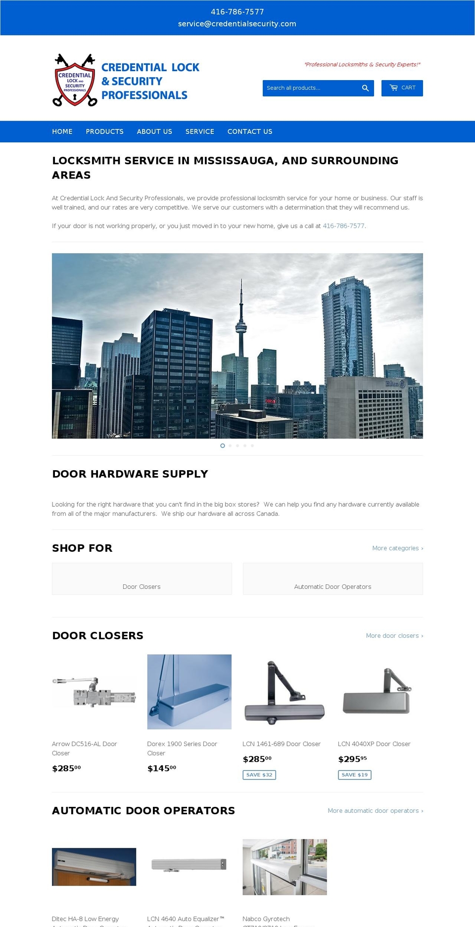 credential-locksmiths.com — Shopify storefront screenshot