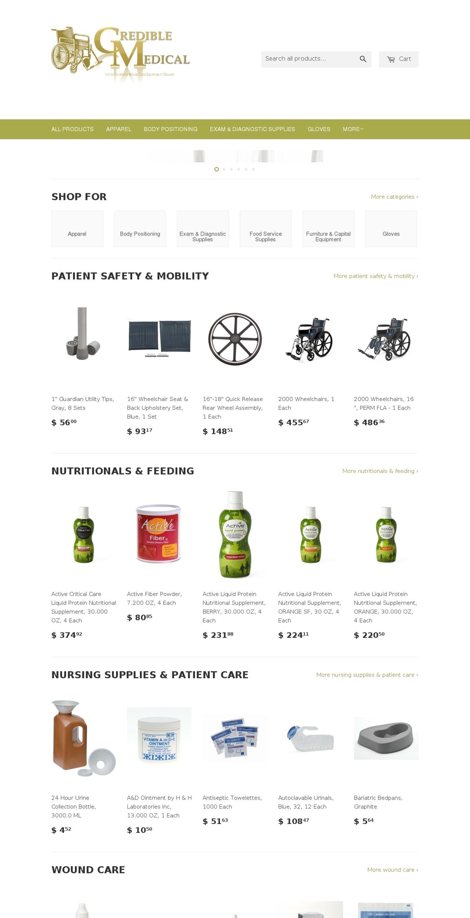 crediblemedical.com — Shopify storefront screenshot