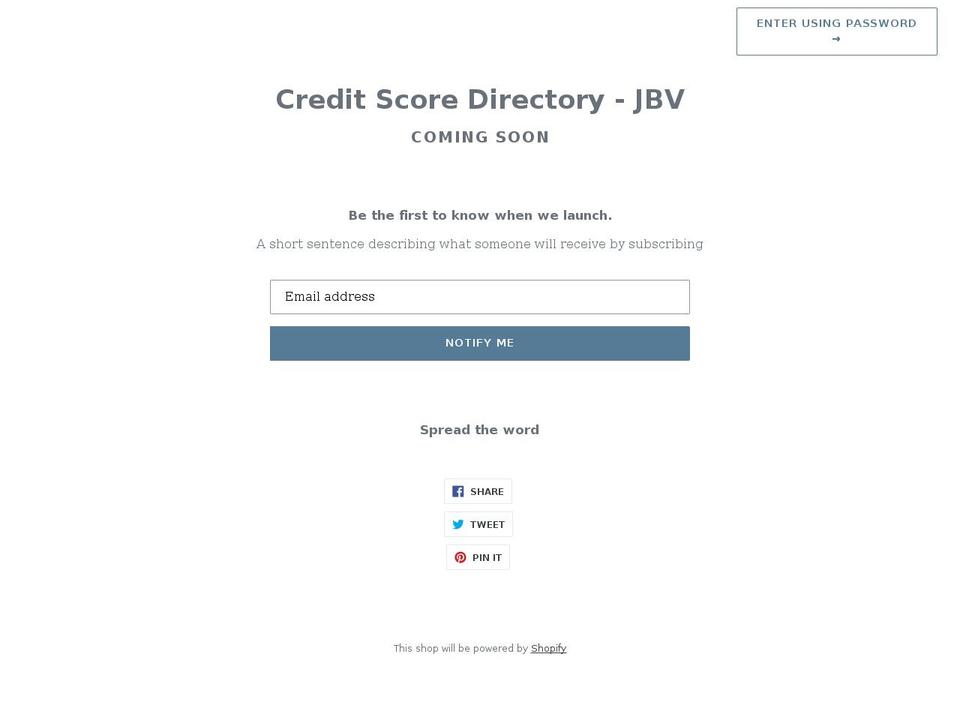 creditscore.directory shopify website screenshot