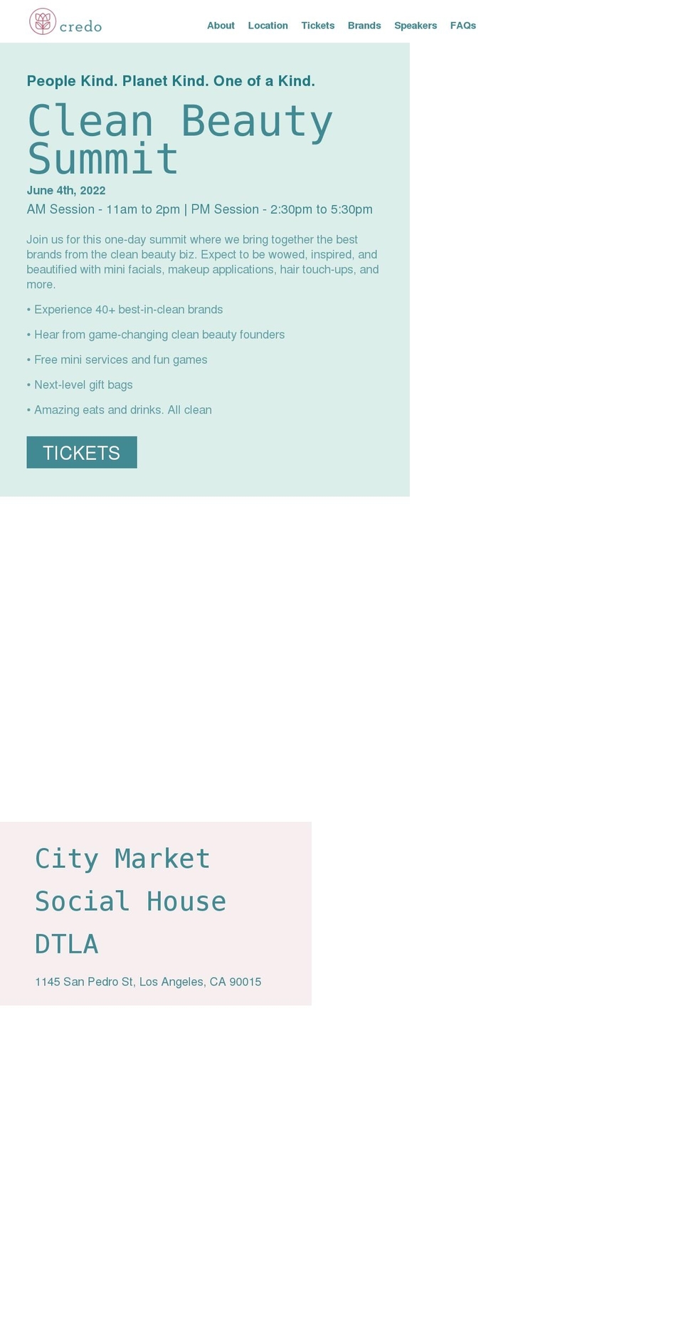 credobeautysummit.com shopify website screenshot