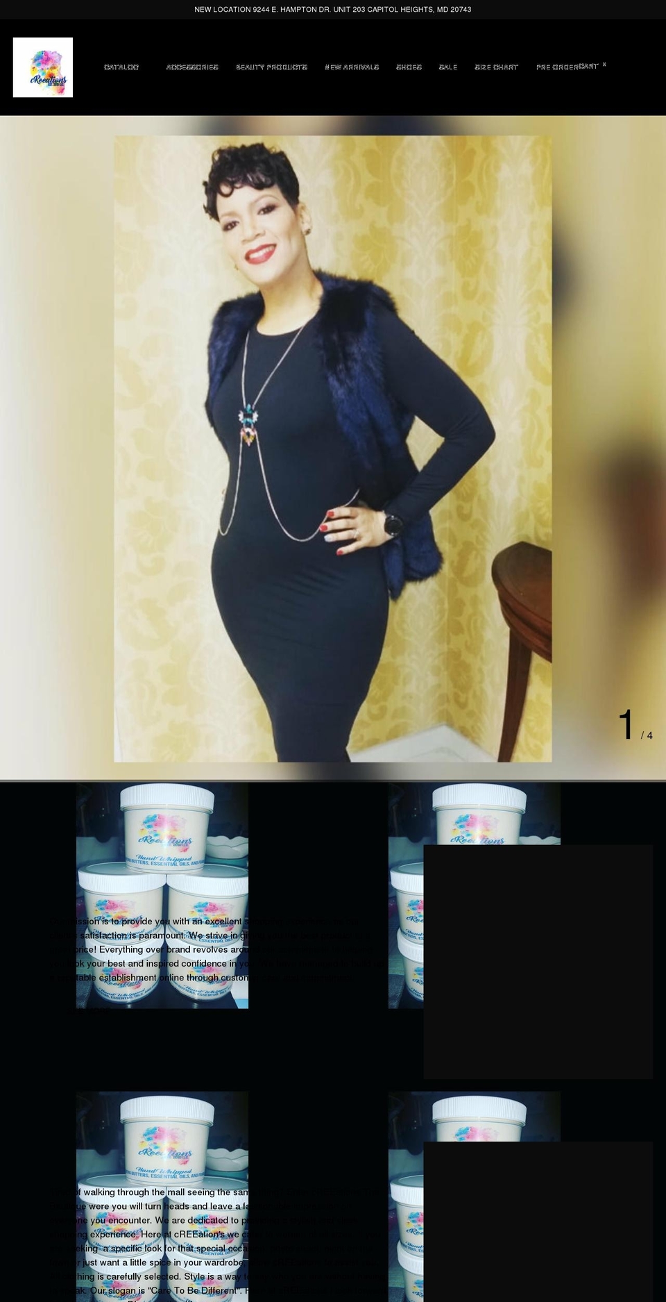 creeationsest.com shopify website screenshot