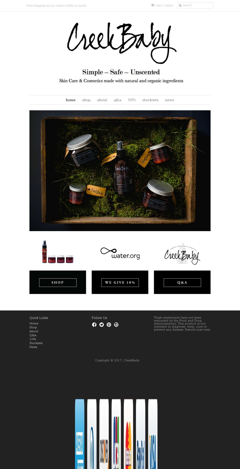 creekbaby.com shopify website screenshot