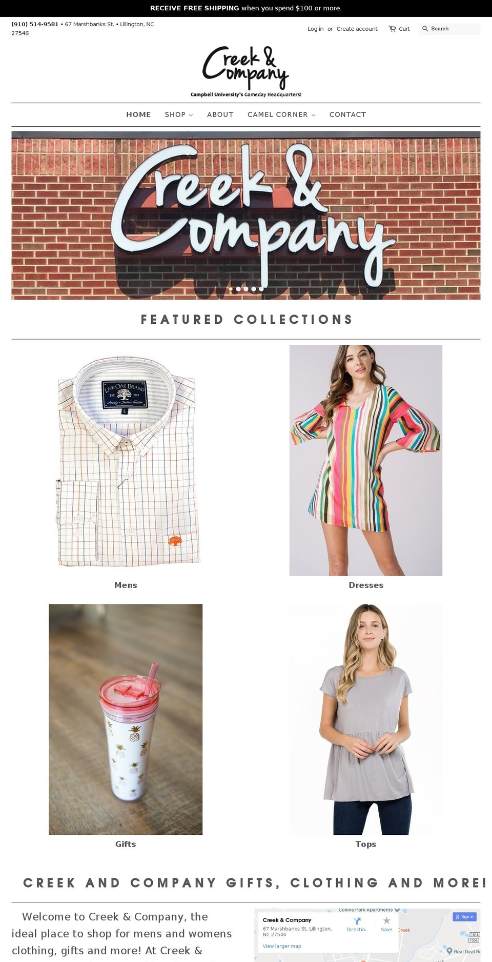 creekco.com shopify website screenshot