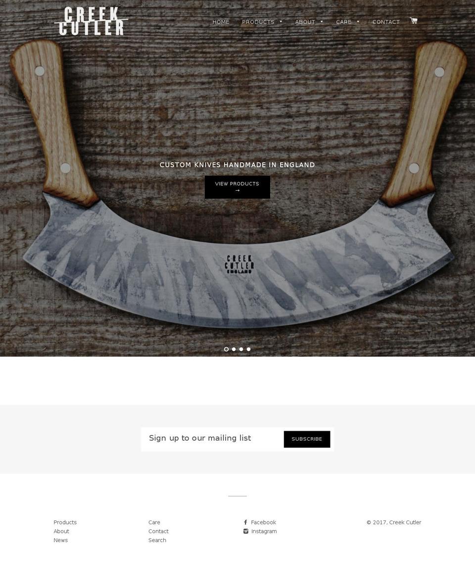 creekcutler.com shopify website screenshot