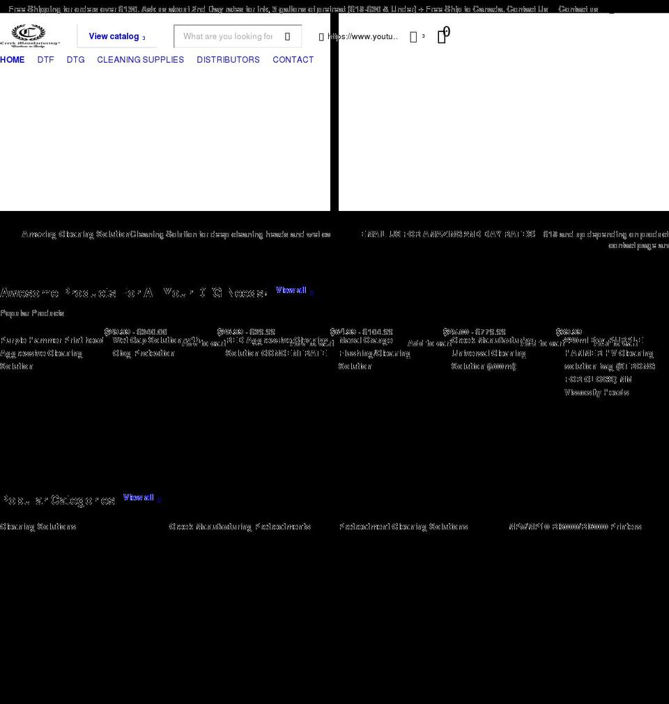 creekmanufacturing.com shopify website screenshot